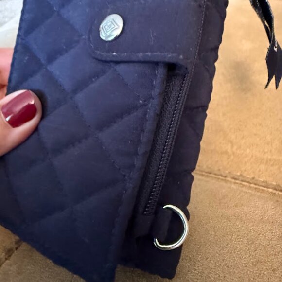 Vera Bradly Wallet with lanyard deep navy blue - Picture 8 of 14
